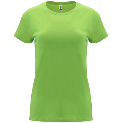 Camiseta manga corta CAPRI en color verde oasis para personalizar con tu logo, nombre o foto