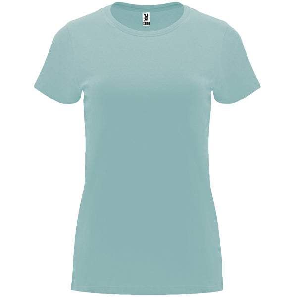 Camiseta manga corta CAPRI personalizable online — azul lavado, taller en Madrid