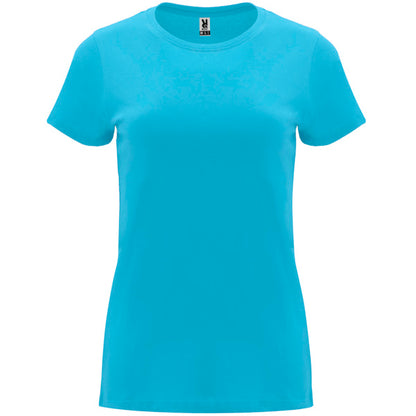 Camiseta manga corta CAPRI en color turquesa, personalización a medida en Gráficas Hugo