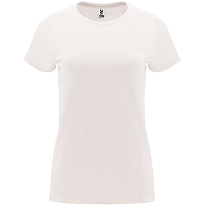 Camiseta manga corta CAPRI en color blanco vintage para personalizar con tu logo, nombre o foto