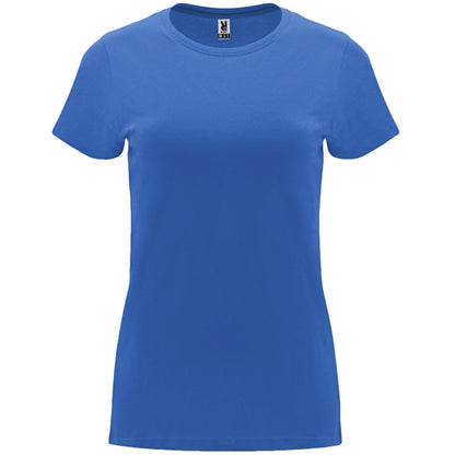 Camiseta manga corta CAPRI en color azul riviera — estampación y bordado de tu diseño