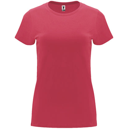 Camiseta manga corta CAPRI personalizable online — rojo crisantemo, taller en Madrid
