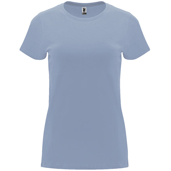 Camiseta manga corta CAPRI en color azul zen para personalizar con tu logo, nombre o foto