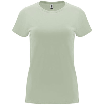 Camiseta manga corta CAPRI en color verde mist, personalización a medida en Gráficas Hugo