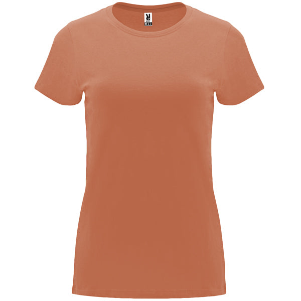 Camiseta manga corta CAPRI en color naranja greek — estampación y bordado de tu diseño