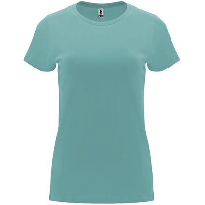 Camiseta manga corta CAPRI en color azul dusty para personalizar con tu logo, nombre o foto