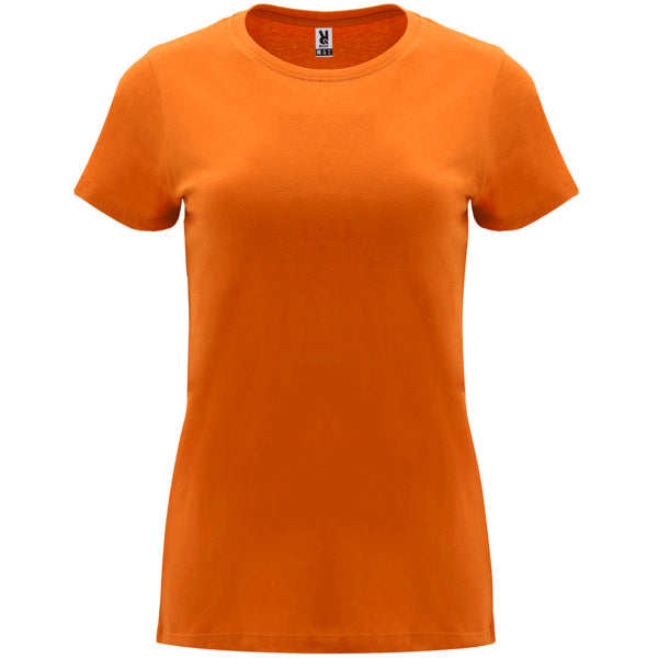 Camiseta manga corta CAPRI personalizable online — naranja, taller en Madrid