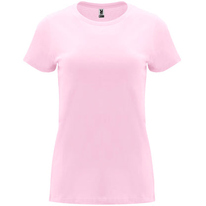 Camiseta manga corta CAPRI en color rosa claro — estampación y bordado de tu diseño