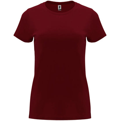 Camiseta manga corta CAPRI en color granate, personalización a medida en Gráficas Hugo