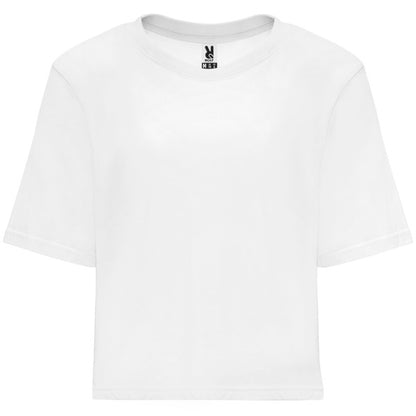 Camiseta manga corta DOMINICA personalizable online — blanco, taller en Madrid