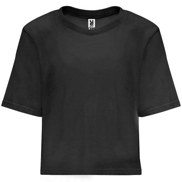 Camiseta manga corta DOMINICA en color negro para personalizar con tu logo, nombre o foto