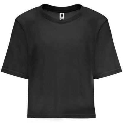 Camiseta manga corta DOMINICA en color negro para personalizar con tu logo, nombre o foto