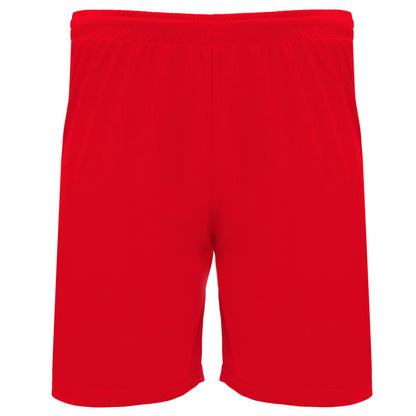Pantalón Corto DORTMUND en color rojo, personalización a medida en Gráficas Hugo