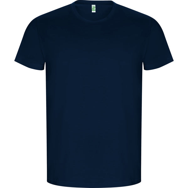 Camiseta manga corta GOLDEN en color marino para personalizar con tu logo, nombre o foto