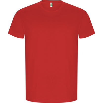 Camiseta manga corta GOLDEN en color rojo — estampación y bordado de tu diseño