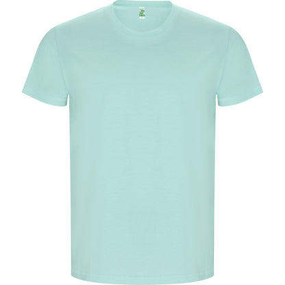 Camiseta manga corta GOLDEN personalizable online — verde menta, taller en Madrid