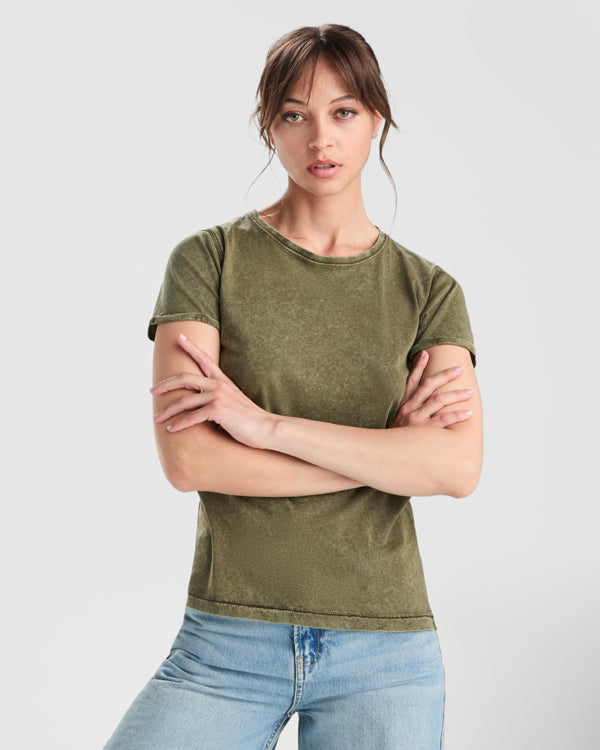 Camiseta manga corta HUSKY WOMAN — estampación y bordado de tu diseño