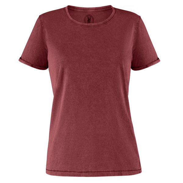 Camiseta manga corta HUSKY WOMAN personalizable online — granate, taller en Madrid