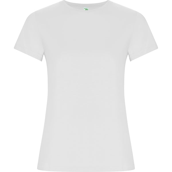 Camiseta manga corta GOLDEN WOMAN en color blanco, personalización a medida en Crea41