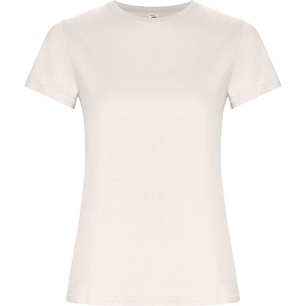 Camiseta manga corta GOLDEN WOMAN personalizable online — blanco vintage, taller en Madrid
