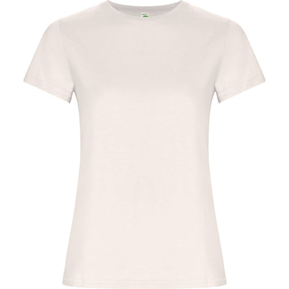 Camiseta manga corta GOLDEN WOMAN personalizable online — blanco vintage, taller en Madrid