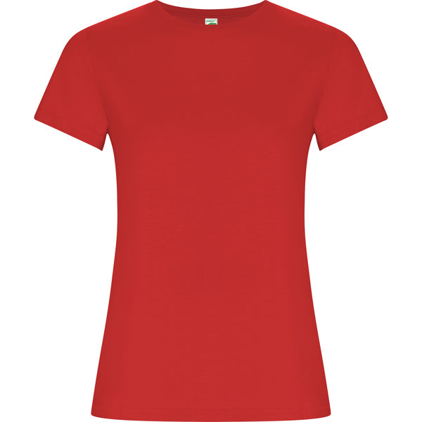Camiseta manga corta GOLDEN WOMAN en color rojo para personalizar con tu logo, nombre o foto