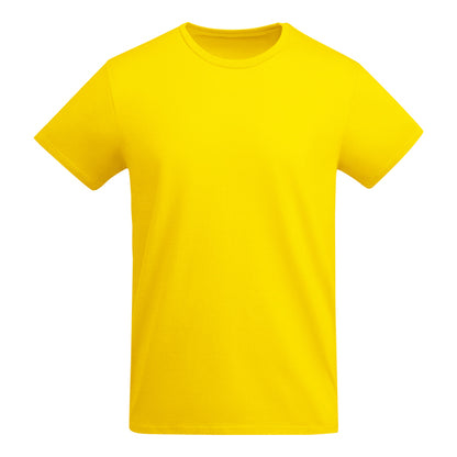 Camiseta manga corta BREDA en color amarillo — estampación y bordado de tu diseño