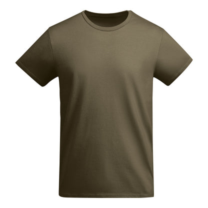 Camiseta manga corta BREDA en color verde militar — estampación y bordado de tu diseño
