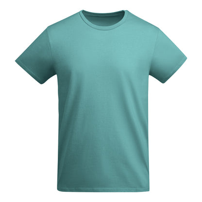 Camiseta manga corta BREDA personalizable online — azul dusty, taller en Madrid