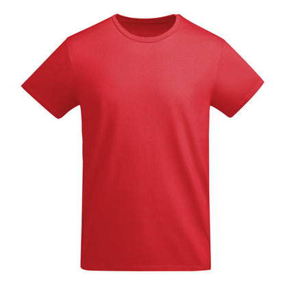 Camiseta manga corta BREDA en color rojo para personalizar con tu logo, nombre o foto