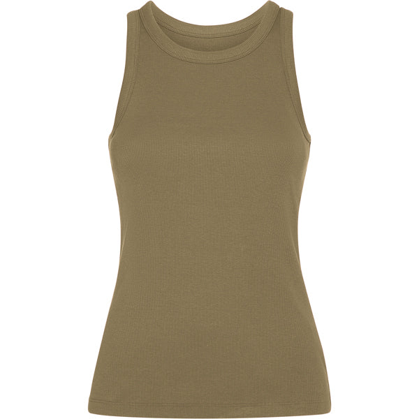 Camiseta de tirantes DRIBE personalizable online — verde militar oscuro, taller en Madrid