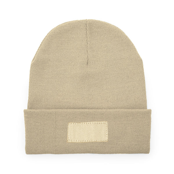 Gorros BULNES en color beige — estampación y bordado de tu diseño