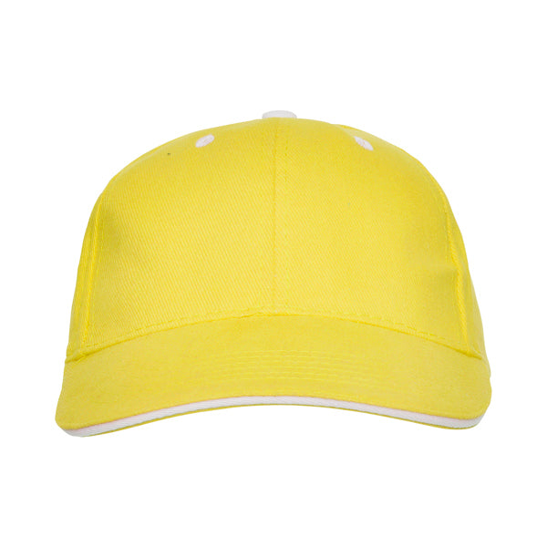 Gorras PANEL en color amarillo — estampación y bordado de tu diseño
