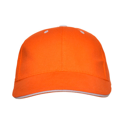 Gorras PANEL en color naranja para personalizar con tu logo, nombre o foto