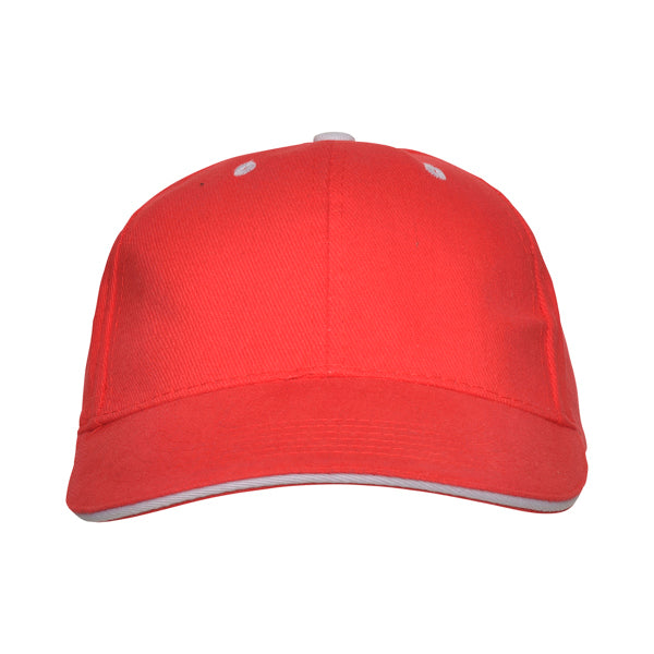 Gorras PANEL en color rojo para personalizar con tu logo, nombre o foto