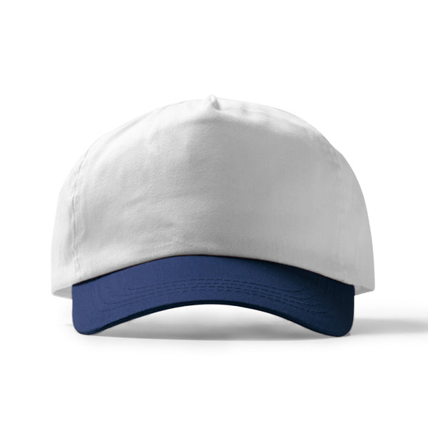 Gorras FREYA personalizable online — blanco/marino, taller en Madrid