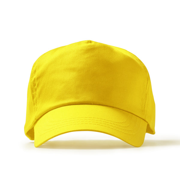 Gorras FREYA en color amarillo — estampación y bordado de tu diseño