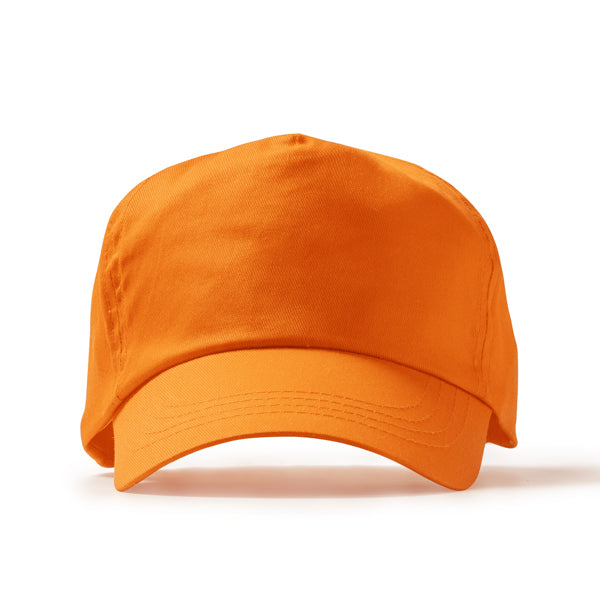 Gorras FREYA en color naranja — estampación y bordado de tu diseño