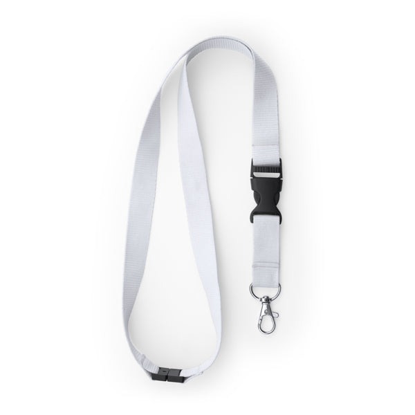 Lanyards GUEST en color blanco para personalizar con tu logo, nombre o foto