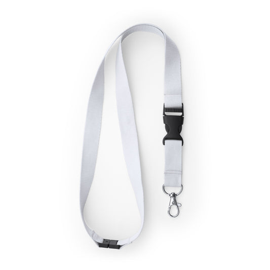 Lanyards GUEST en color blanco para personalizar con tu logo, nombre o foto