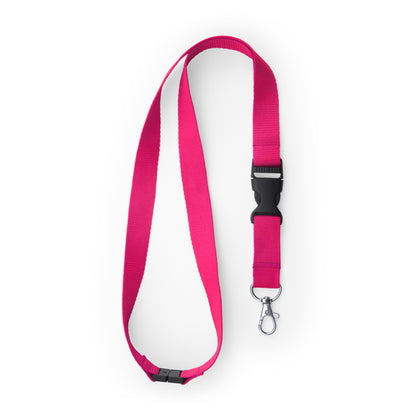 Lanyards GUEST en color fucsia — impresión personalizada de tu logo