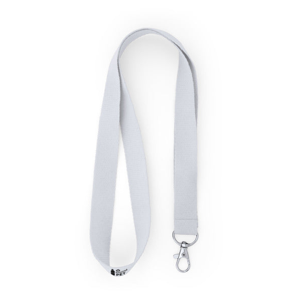 Lanyards ECOHOST en color blanco para personalizar con tu logo, nombre o foto