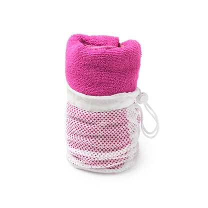 Toallas KELSEY en color fucsia, personalización a medida en Crea41
