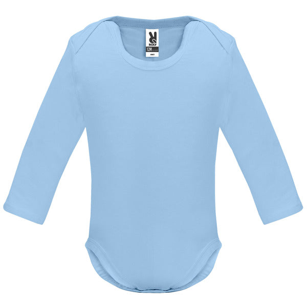 Body HONEY L/S en color celeste para personalizar con tu logo, nombre o foto