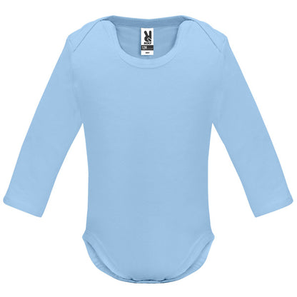 Body HONEY L/S en color celeste para personalizar con tu logo, nombre o foto