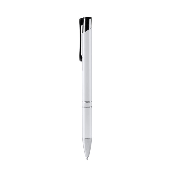 Bolígrafos SIMON en color blanco para personalizar con tu logo, nombre o foto