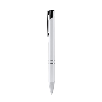Bolígrafos SIMON en color blanco para personalizar con tu logo, nombre o foto