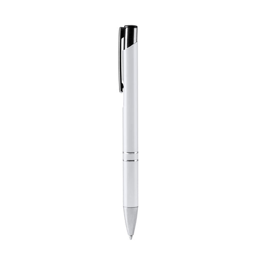 Bolígrafos SIMON en color blanco para personalizar con tu logo, nombre o foto