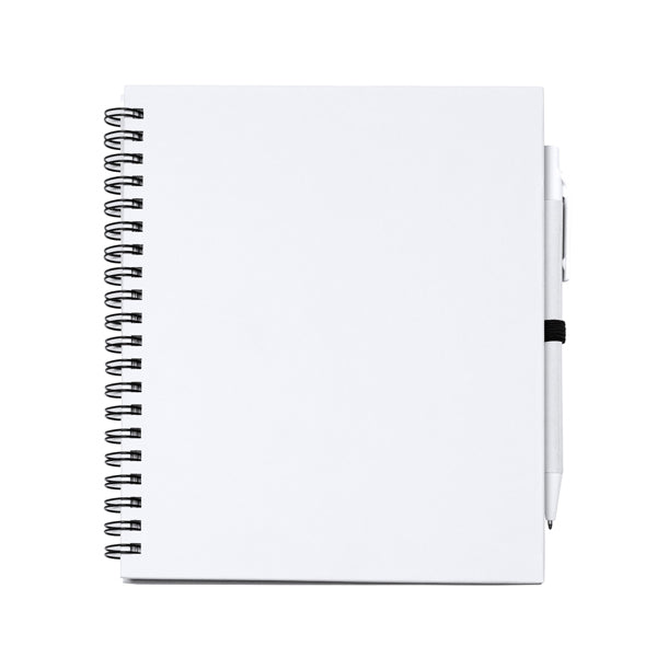 Libretas LEYNAX en color blanco para personalizar con tu logo, nombre o foto