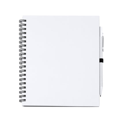 Libretas LEYNAX en color blanco para personalizar con tu logo, nombre o foto